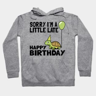 Funny Cute Turtle Birthday Gift Child Bday Present for Kids Hoodie